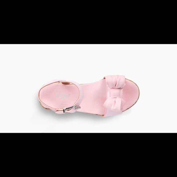 UGG Milley Pink Bow Girl Sandals Size 6 - Picture 7 of 8